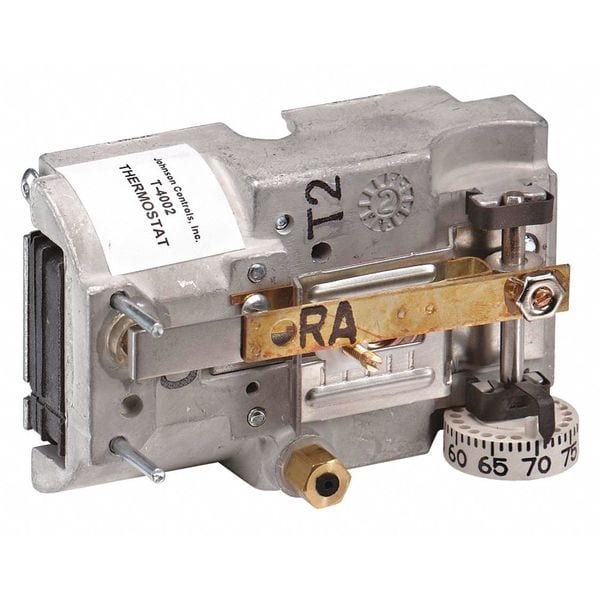 Johnson Controls Pneumatic Thermostat, Single Temperature, Heating and