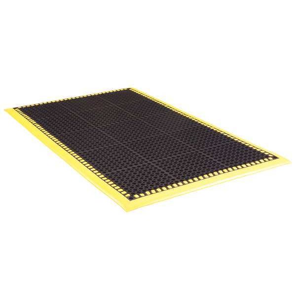 nocco　BLK 38 PT Notrax Antifatigue Mat, Rubber, Drainage Holes, 38 in W x 64