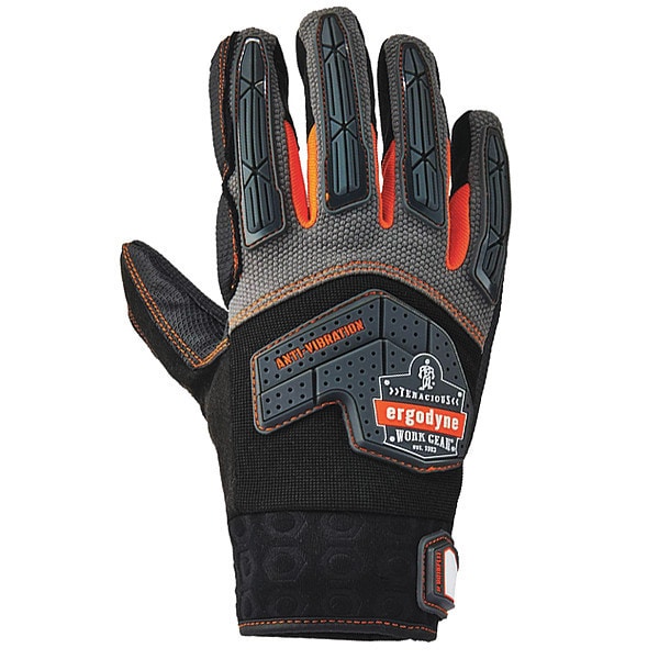 Proflex By Ergodyne AntiVibration Gloves, Black, L, PR 17304 Zoro