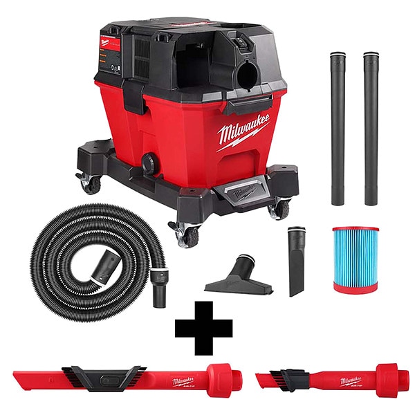 Milwaukee Tool Wet/Dry Vac, 3-in-1 brush, 2-in-1 brush 0910-20, 49-90-2023, 49-90-2028