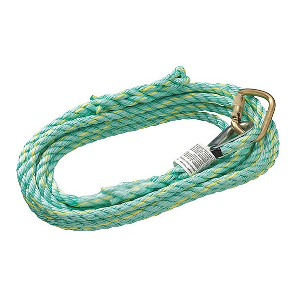 Peakworks Vertical Lifeline, Premium Extruded Co Polymer Fibre, Anchor