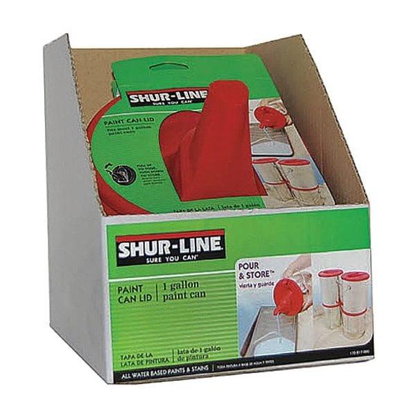 ShurLine Pour and Store Paint Lid, Red, 61/4in. L 2007061 Zoro