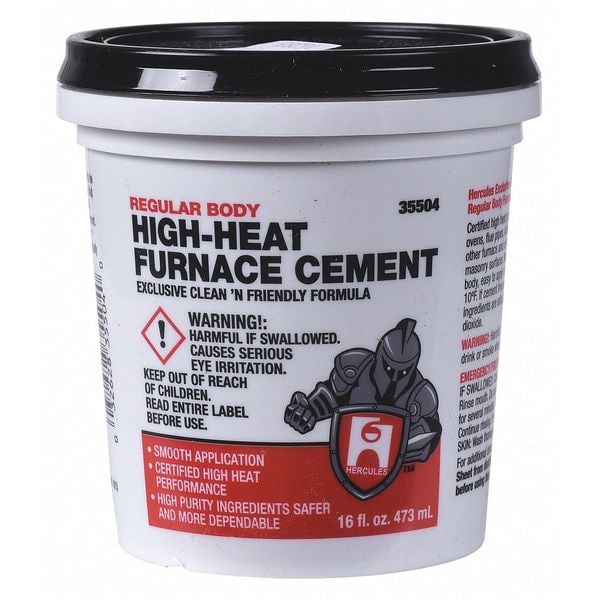 Hercules Furnace Cement, High Temperature, 1 pt. 35504 Zoro