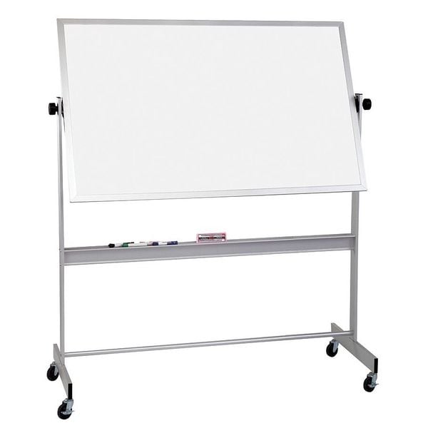 Mooreco 48"x72" Reversible Porcelain Whiteboard, Gloss, Board Color White 668AGDD Zoro