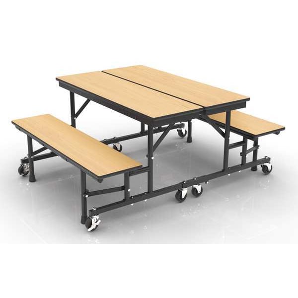 Palmer Hamilton Convertible Bench Table , 96" W 29" H, Maple Tabletop 34M13291508-EG-KRM-B