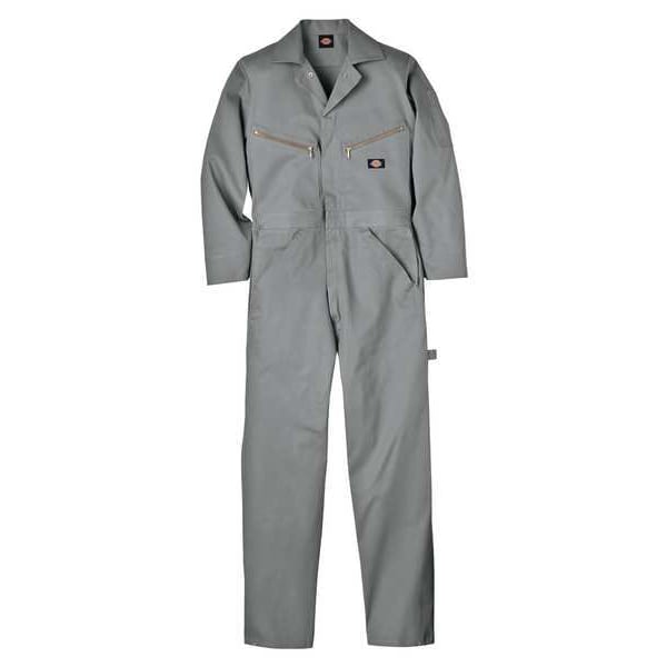 Dickies Long Sleeve Coveralls, Cotton, Gray, XLT 4877GY TL XL