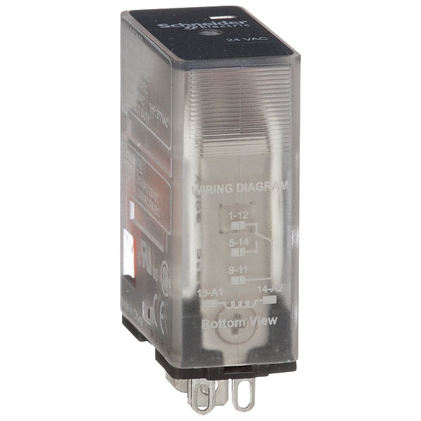 Schneider Electric General Purpose Relay, 24V AC Coil Volts, Square, 5 Pin, SPDT 781XAXRC-24A