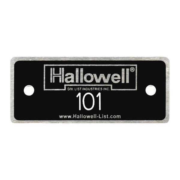 Hallowell Number Plate, Numbers 101 to 200, Aluminum NPH101200 Zoro