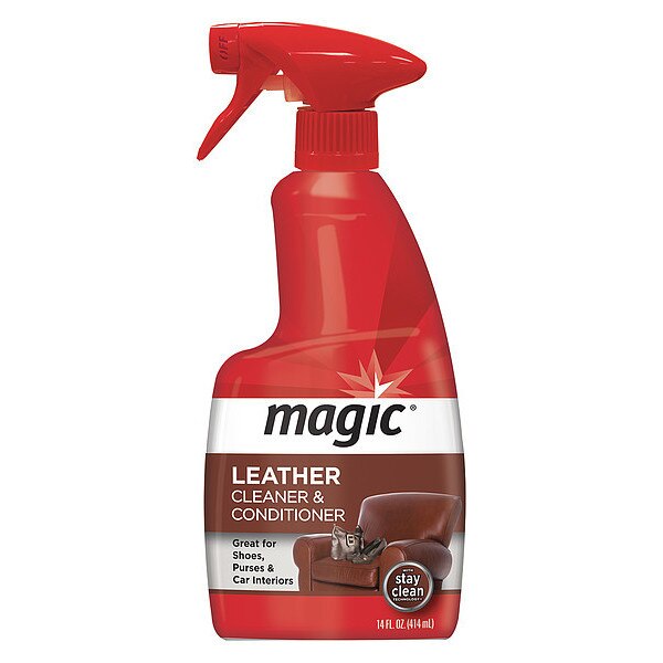 Magic 14 oz Leather Cleaner Trigger Spray Bottle, White 3068