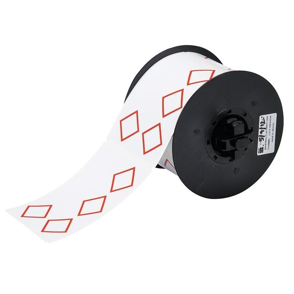 Brady Thermal Transfer Label, Red on White, Labels/Roll: 270 B30-261-7569-CLP4A