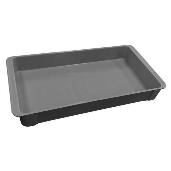 Molded Fiberglass Stacking Container, Gray, Fiberglass Reinforced Composite, 23 3/8 in L, 12 in W, 3 1/8 in H 8082085136