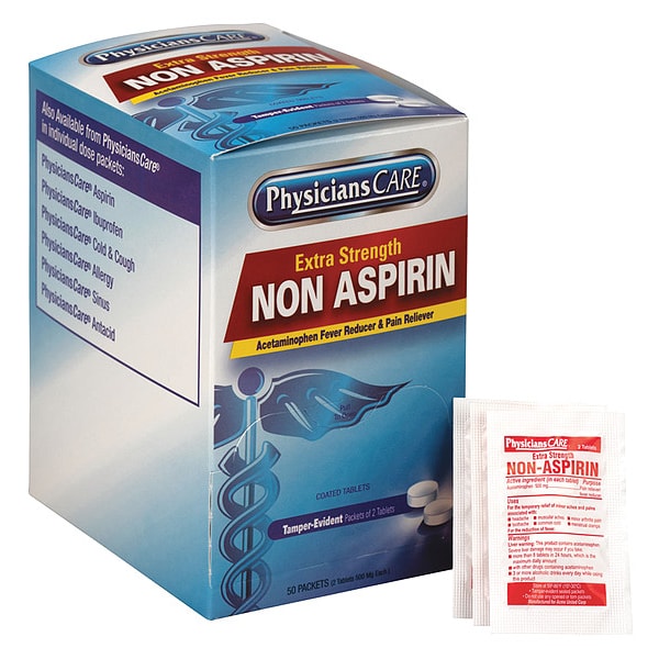 Physicianscare NonAspirin, Tablet, 500mg, PK50 90016 Zoro