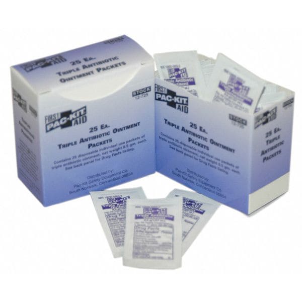 Pac-Kit Triple Antibiotic, Packet, 0.5g, PK25 12-725G