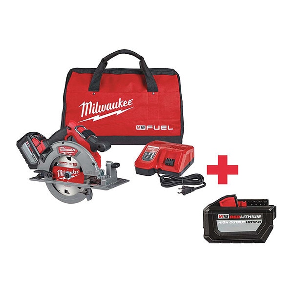 MILWAUKEE Cordless Circular Saw,18.0V,w/Battery (273221HD, 48111812) Zoro