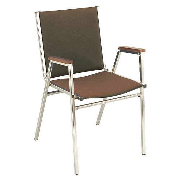 Kfi Stacking Chair, Brown Fabric 411CH-1102