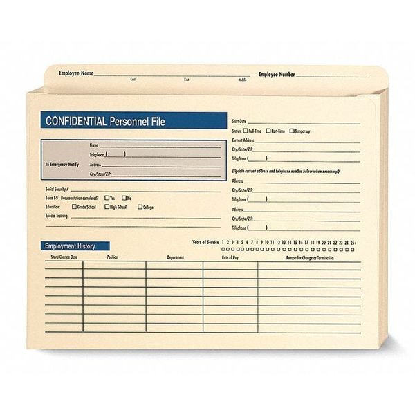 Complyright Confidential Personnel File, Expndbl, PK25 A222 Zoro