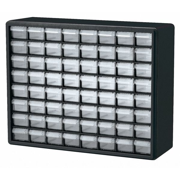 Akro-Mils Drawer Bin Cabinet with 64 Drawers, Plastic, 20 in W x 15 3/4 in H x 6 1/2 in D 10164