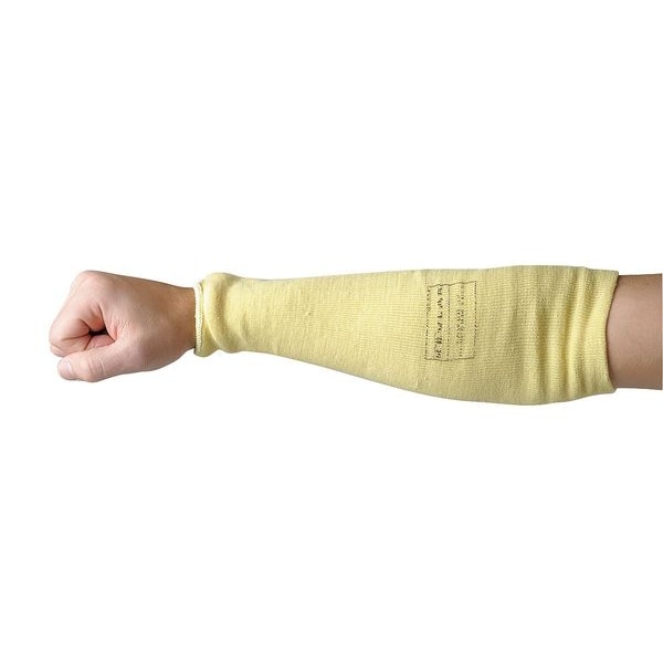 Condor Cut-Resistant Sleeve, Cut Level A3, Kevlar, Latex-Free, 14 in L, Yellow, Large 3AM12