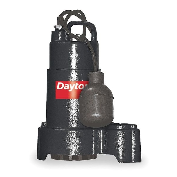 Dayton 1/2 HP 1-1/2" F Submersible Sump Pump 120V AC Tether 3BB69