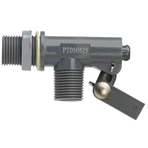 Kerick Float Valve, 1/2 In, PVC, Bulkhead Mount PT050525 Zoro