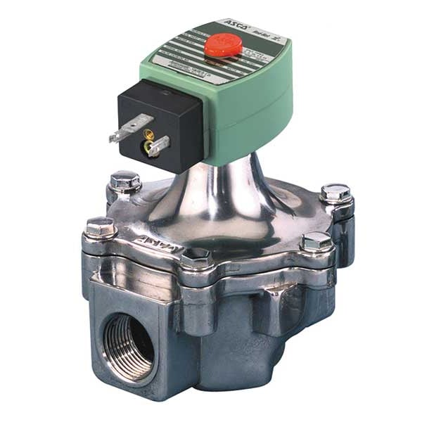 Redhat 120V AC Aluminum Air and Fuel Gas Solenoid Valve, Normally Closed, 1 1/2 in Pipe Size SC8215B070