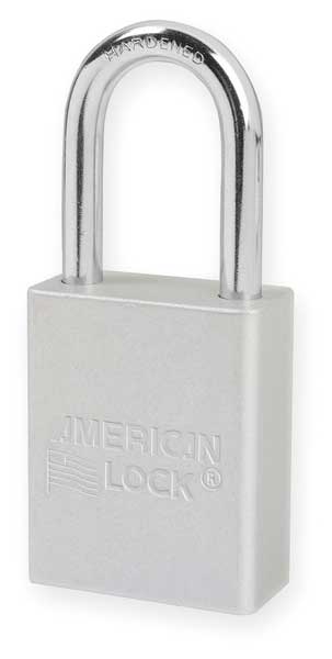 American Lock Lockout Padlock, KD, Silver, 1-7/8"H A1106CLR