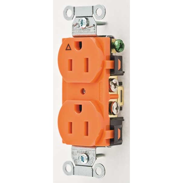 Hubbell 15A Duplex Receptacle 125VAC 5-15R OR IG15CR