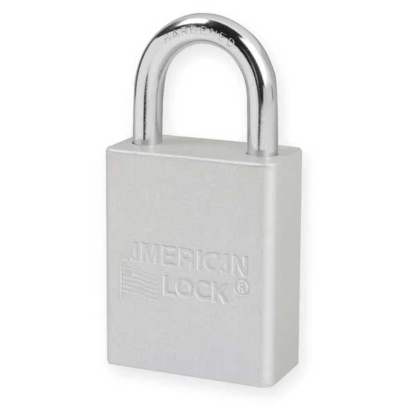 American Lock Anodized Aluminum Safety Padlock, Keyed Different, 1-1/2 ...