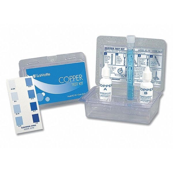 Lamotte Water Testing Kit, Copper, 0.05 to 1.0 PPM 3619 Zoro