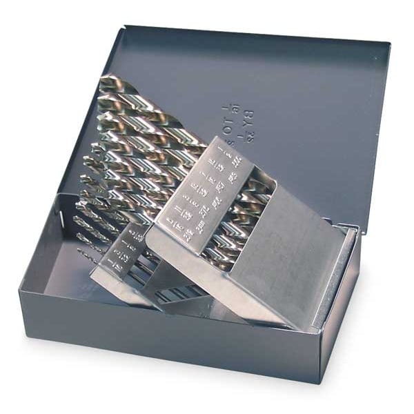 ChicagoLatrobe 15PC LeftHand Helix Jobber Length Drill Set Chicago