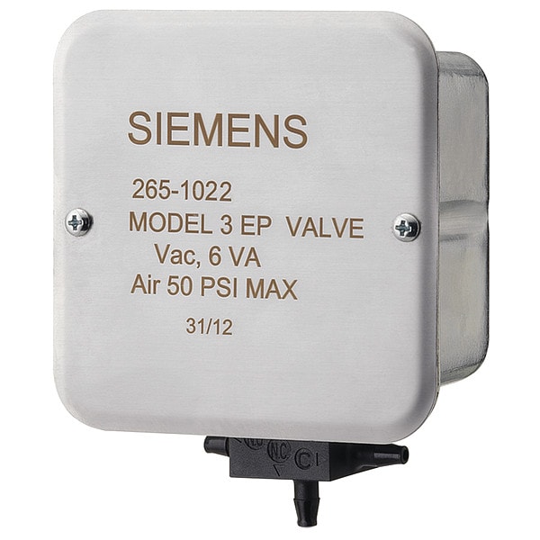 Siemens Solenoid Air Valve, 3Way, 120VAC, 050 psi 2651022 Zoro