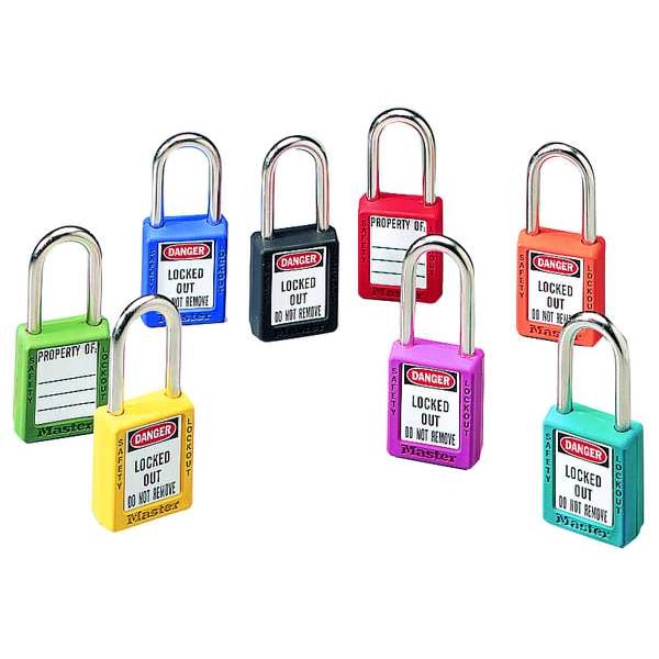 Master Lock Zenex Thermoplastic Safety Padlock, 1-1/2 in