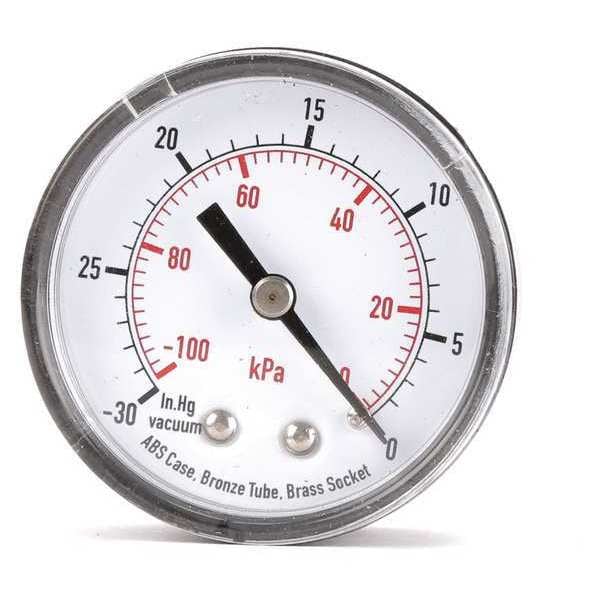 Zoro Select Vacuum Gauge, Test, 2 In 4FMC1 Zoro