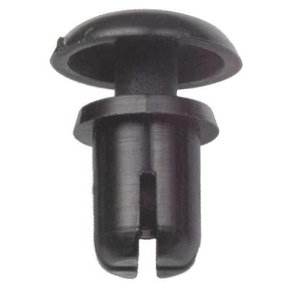 Zoro Select Push-In Rivet, Dome Head, 0.118 in Dia., 7/50 in L, Nylon Body, 20 PK 27SR0010