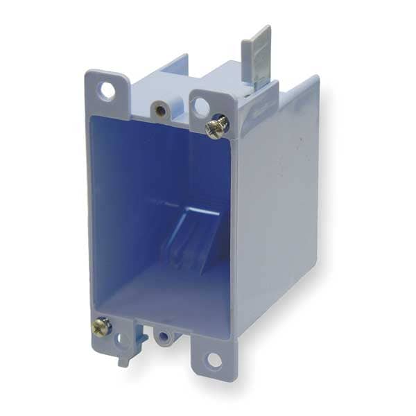 Cantex Electrical Box, 14 cu in, Switch Box Type, 1 Gang, PVC