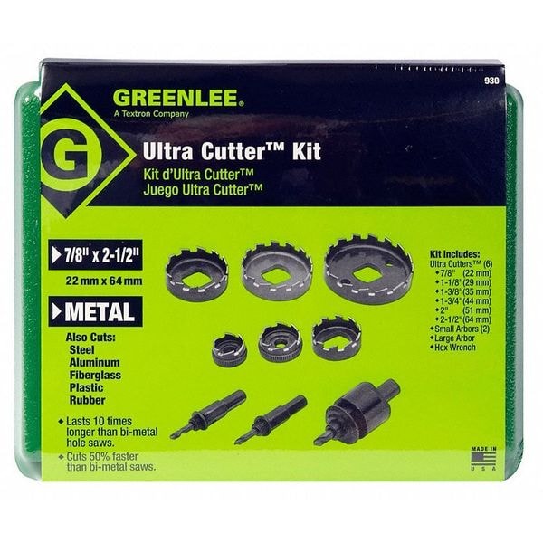 Greenlee 930 $212.16 Hole Cutter Kit, 9 