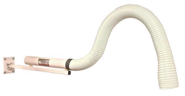 Extract-All Fume Extr Arm, 24" Hard Duct Swivel, Wh E-982-3