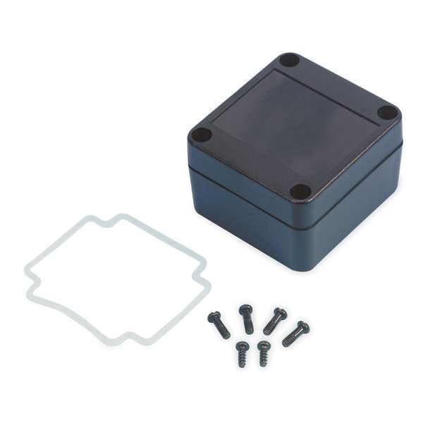 Box Enclosures Electrical Enclosures, 1.6 in H, 2-1/2 in D, 2-1/2 in W, 4, Polycarbonate BEN-10PBK