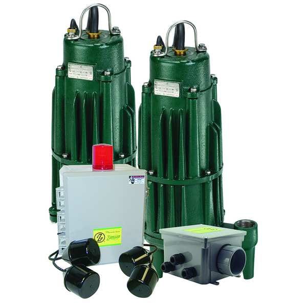 Zoeller Grinder System, Duplex, 2 HP, 230V 9230006 Zoro