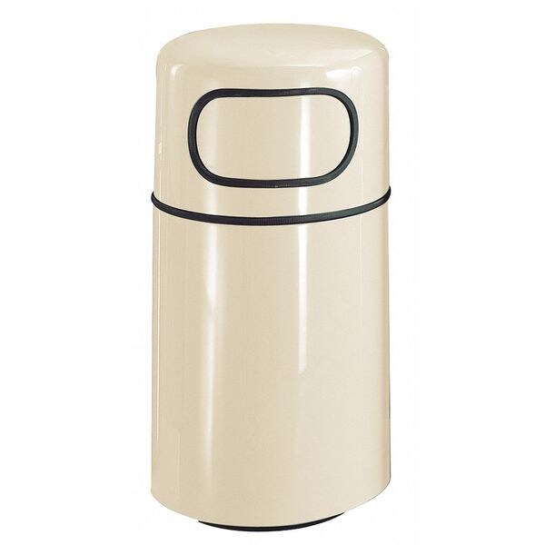 Rubbermaid Commercial 20 gal. Round Trash Can, Beige, Swing, Fiberglass