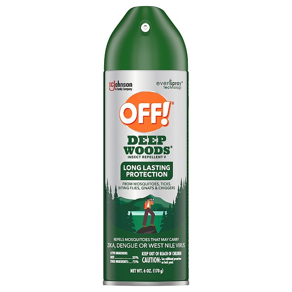 Off Insect Repellent, Aerosol, DEET, 25 DEET Concentration, Outdoor