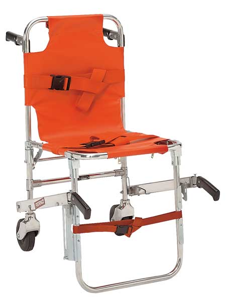 Ferno Stair Chair, 350 lb. Cap., Orange MODEL 40-ORANGE