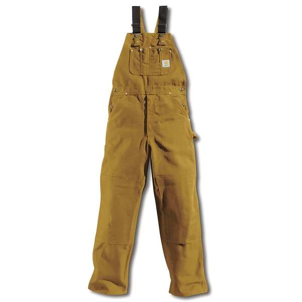 リーバイス　WORKWEAR BIB OVERALL Carhartt Bib Overalls, Brown, Size 42x34 In R01-BRN 42 34 | Zoro