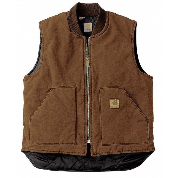 Carhartt Field Vest, L, Brown, Cotton V01 BRN REG LRG