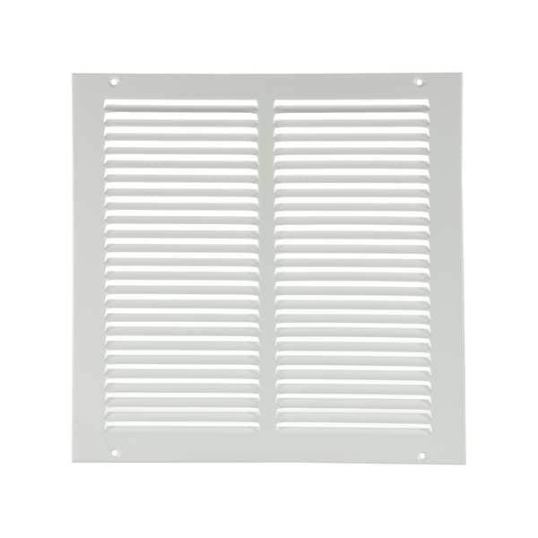 Zoro Select Return Air Grille, 12 X 12, White, Steel 4JRR8