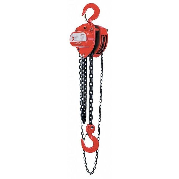 Coffing Hoists Manual Chain Hoist, 6000 lb., Lift 10 ft. 08925W Zoro