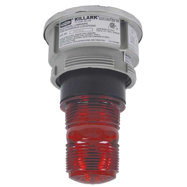 Killark Hazardous Warning Light, Xenon, Red, 120VAC NVSZMFG01R