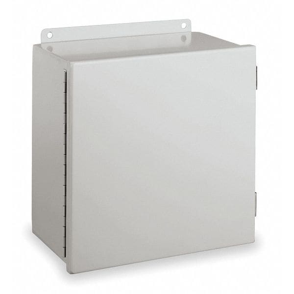 Wiegmann Carbon Steel Enclosure, 10 in H, 8 in W, 6 in D, NEMA 12, 13, Hinged B100806CH