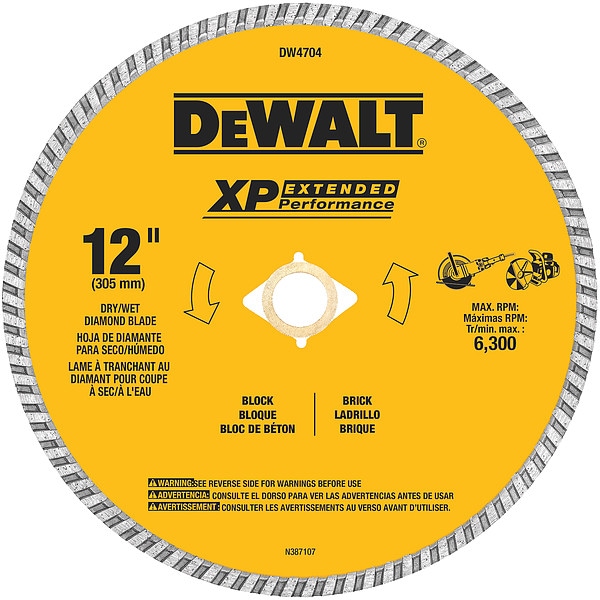 Dewalt 12" XP turbo diamond blade DW4704