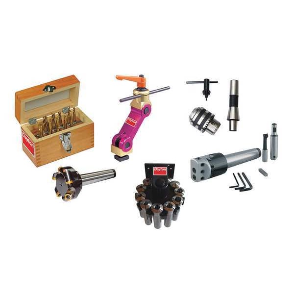 Dayton Milling Machine Starter Kit, R 8, 29 Pc 4LEX9 Zoro